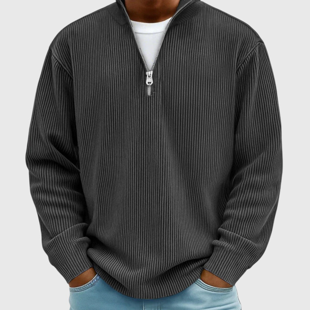 Soren™ Stickad Halvzip