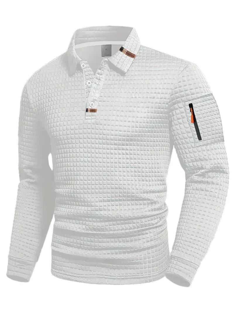 NordicWeave™ långärmad polotröja för herr – varm, snygg och bekväm
