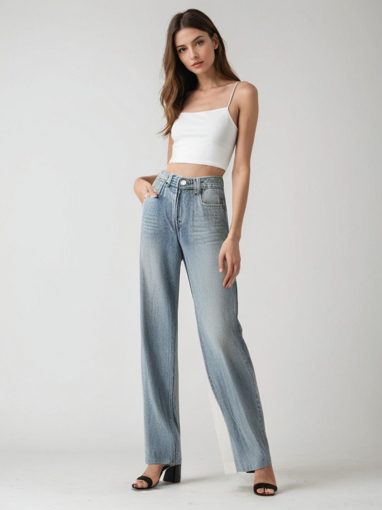 Vintage Utsvängd Jeans