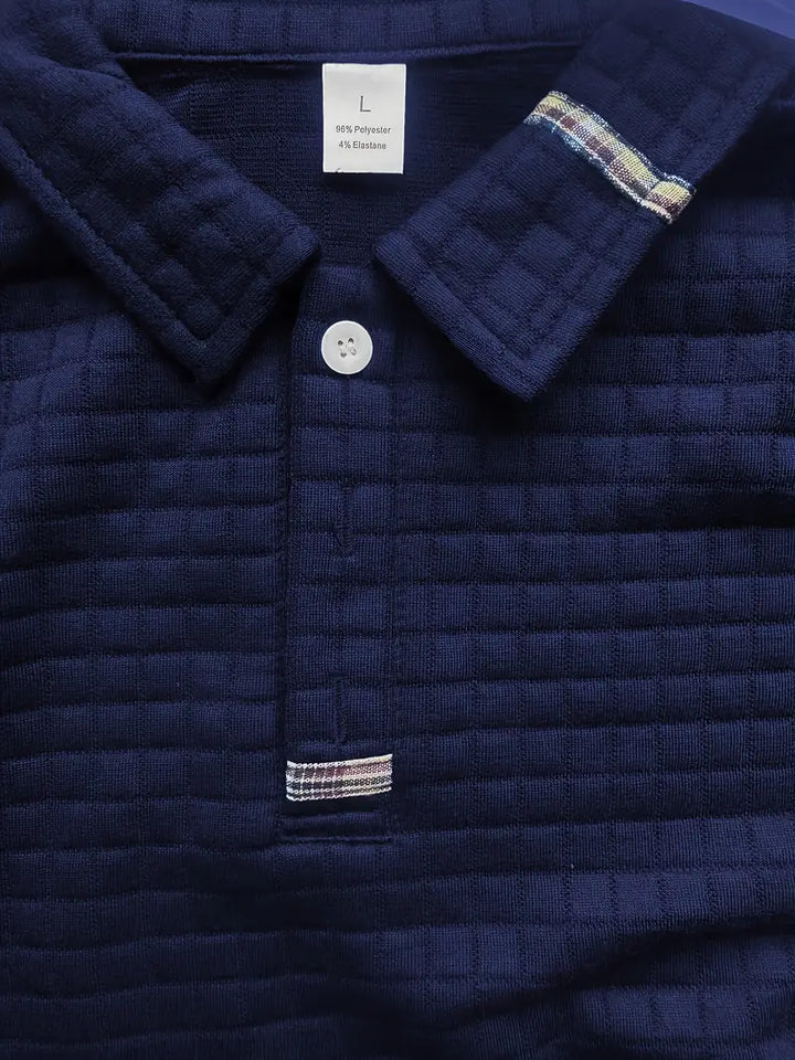 NordicWeave™ långärmad polotröja för herr – varm, snygg och bekväm